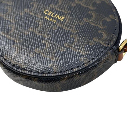 Em4527 Celine Shoulder-coin Case Triomphe 10e232ca Leather Brown Gold Hardware