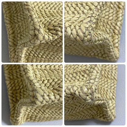Gucci Basket Shoulder Bag Raffia Logo