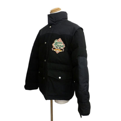 Gucci Down Jacket Black 641311 Z8amd Size Indication 44 Pttch LOGO