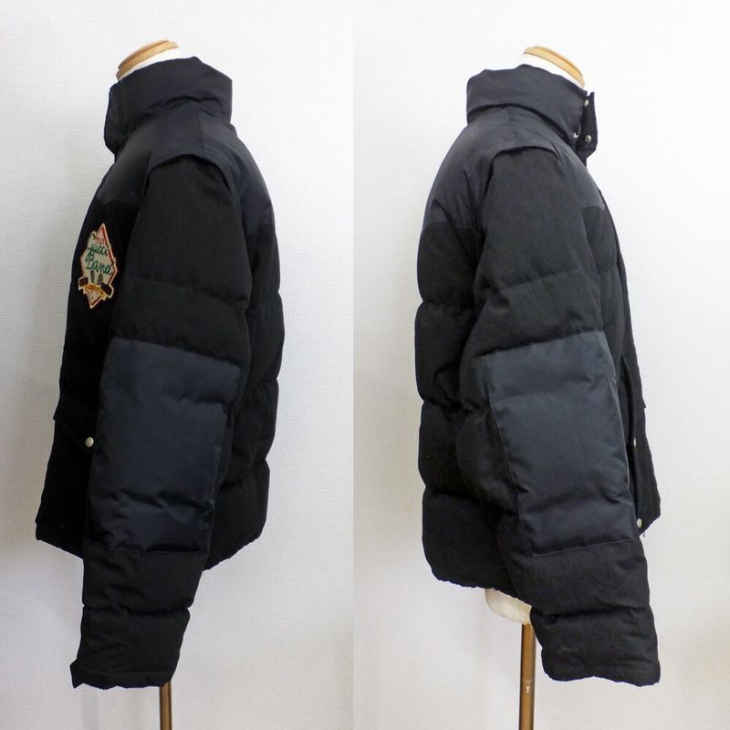 Gucci Down Jacket Black 641311 Z8amd Size Indication 44 Pttch LOGO