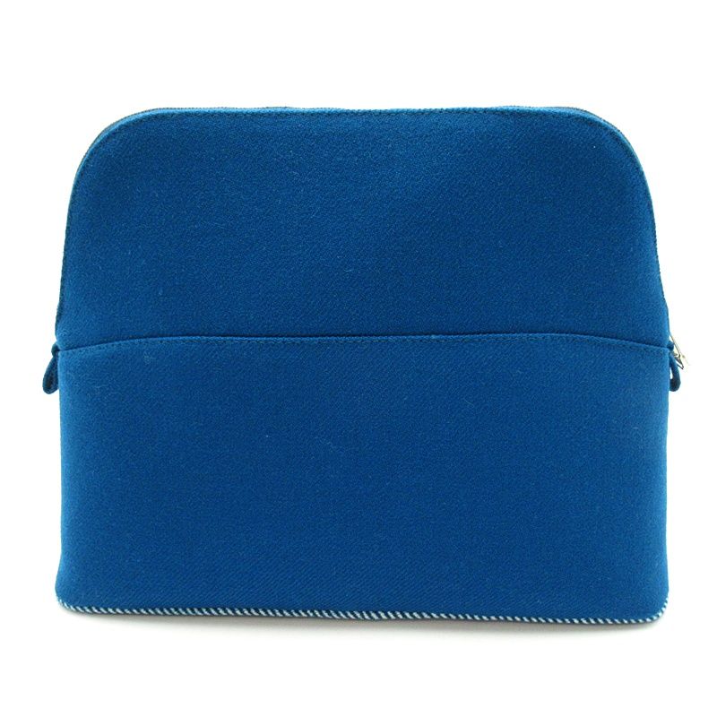 Hermes Bolide Pouch GM Animo Natte H103834m 01 Wool Women's Other Bag Blue