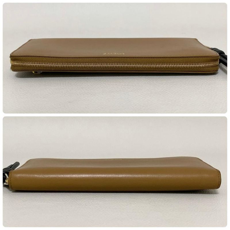 Loewe Knot Zip Around Wallet Camel