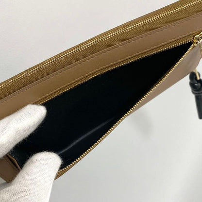 Loewe Knot Zip Around Wallet Camel