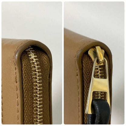 Loewe Knot Zip Around Wallet Camel