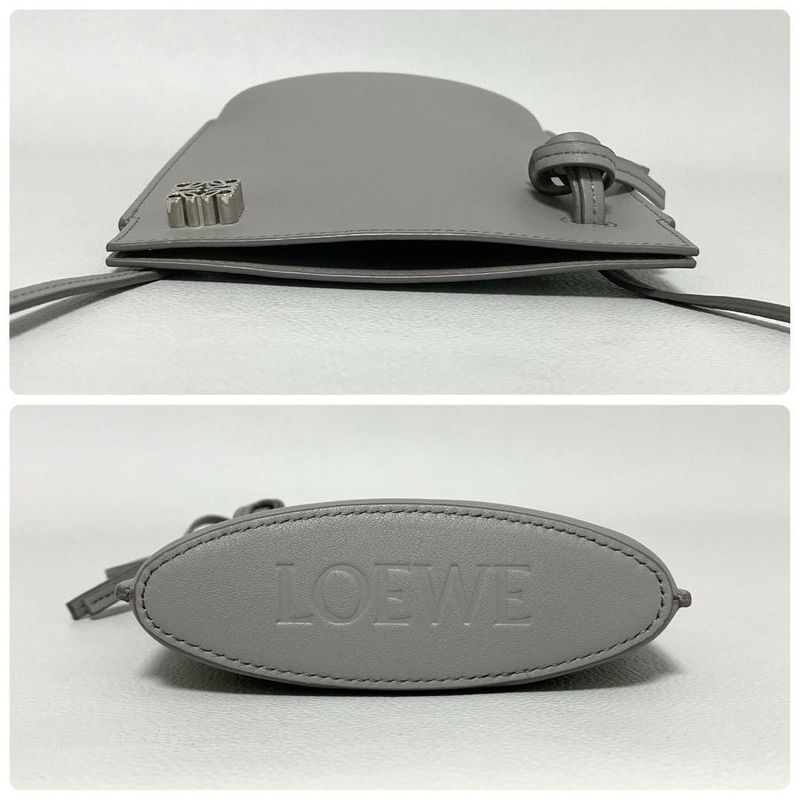 Loewe Dice Pocket Shoulder Bag Gray Anagram