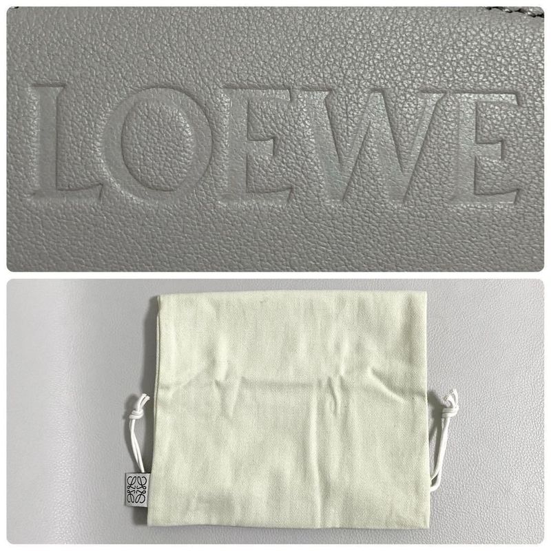 Loewe Dice Pocket Shoulder Bag Gray Anagram