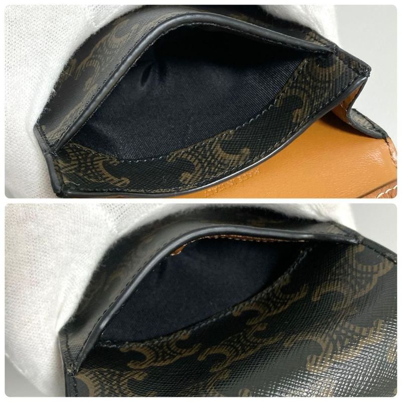 Celine Triomphe Canvas Mobile Pouch Brown