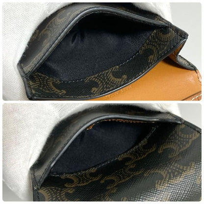 Celine Triomphe Canvas Mobile Pouch Brown