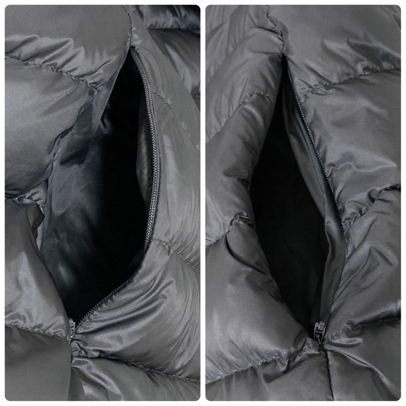 Moncler Knit Down Coat Jacket S Gray