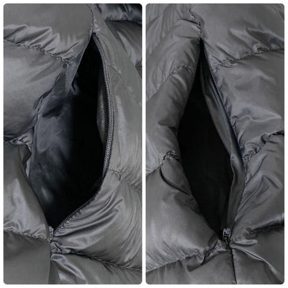 Moncler Knit Down Coat Jacket S Gray