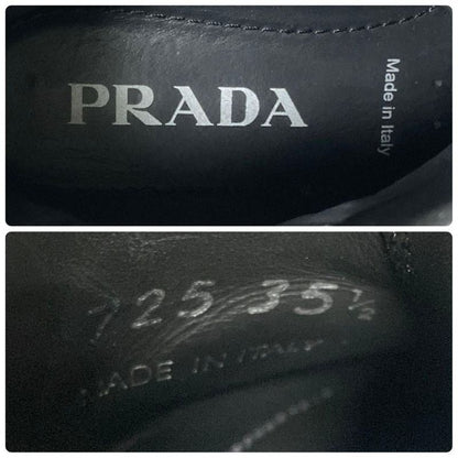 Prada Monolith Side Gore Boots 35.5 Black Short
