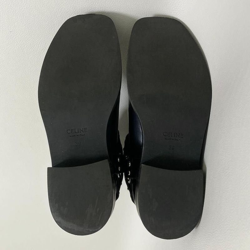 Celine Camargue Biker Chelsea Boots 39 Black