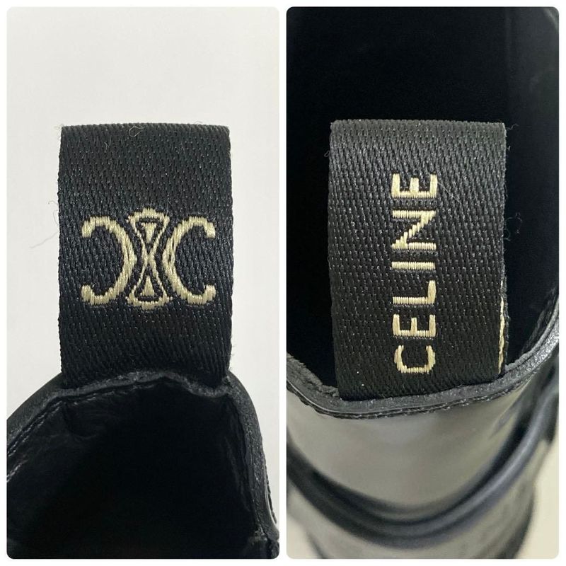 Celine Camargue Biker Chelsea Boots 39 Black
