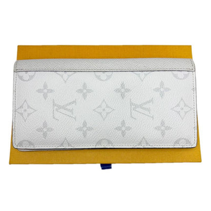 Louis Vuitton Wallet White Taigarama Portefeuille Brazza
