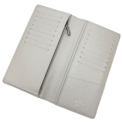 Louis Vuitton Wallet White Taigarama Portefeuille Brazza