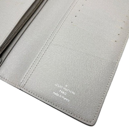 Louis Vuitton Wallet White Taigarama Portefeuille Brazza