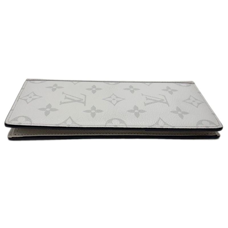 Louis Vuitton Wallet White Taigarama Portefeuille Brazza
