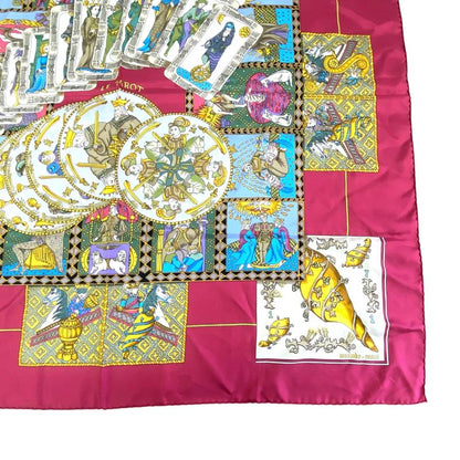 Hermes Scarf Silk Carre 90 LE Tarot Card Multicolor
