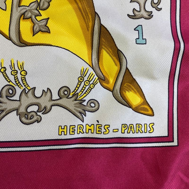Hermes Scarf Silk Carre 90 LE Tarot Card Multicolor