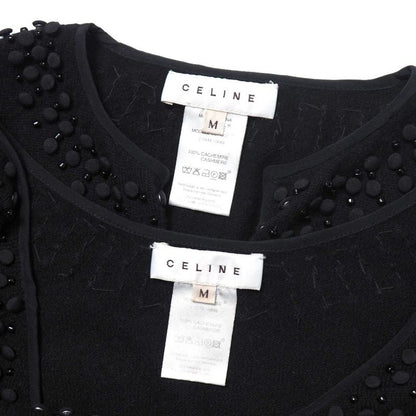 Celine Ensemble M All Cashmere Knit Cardigan Sweater