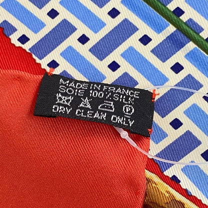 Hermes Scarf Silk Carre90 LE Robinson CHIC Robinson Multicolor