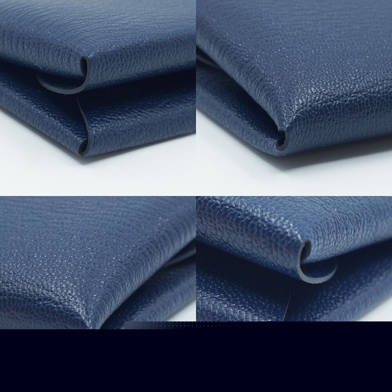 Hermes Calvi Duo Blue-navy-silver-hardware K Stamp Manufactured In 2025