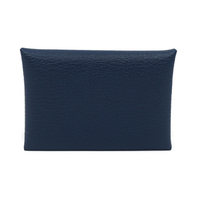 Hermes Calvi Duo Blue-navy-silver-hardware K Stamp Manufactured In 2025