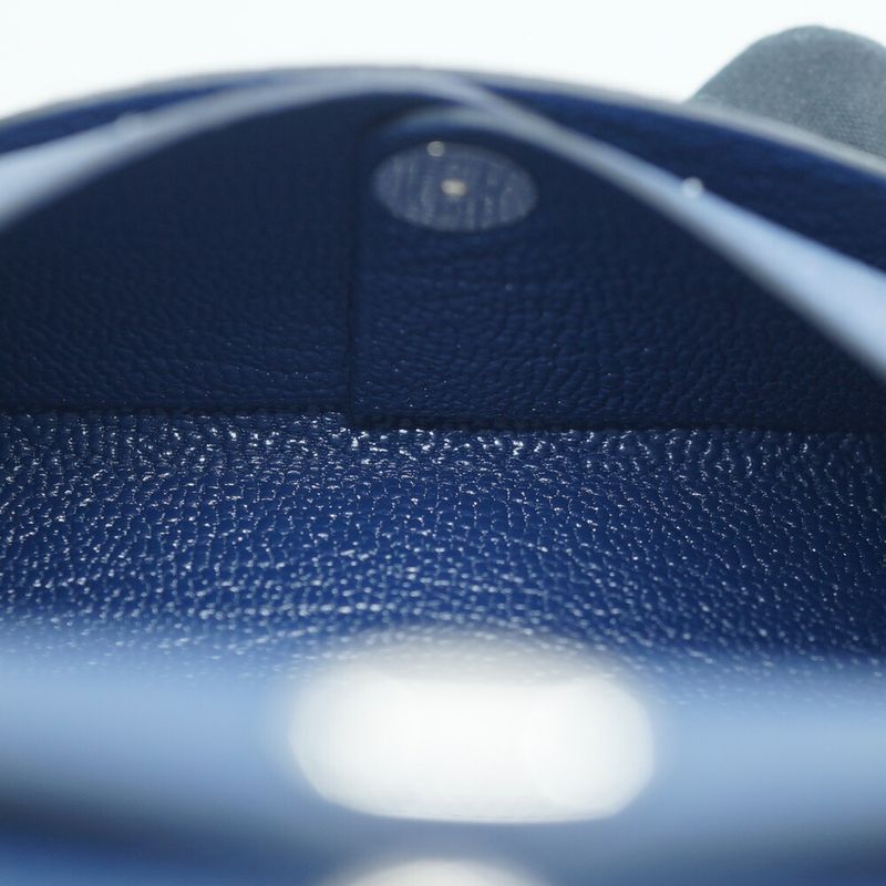 Hermes Calvi Duo Blue-navy-silver-hardware K Stamp Manufactured In 2025