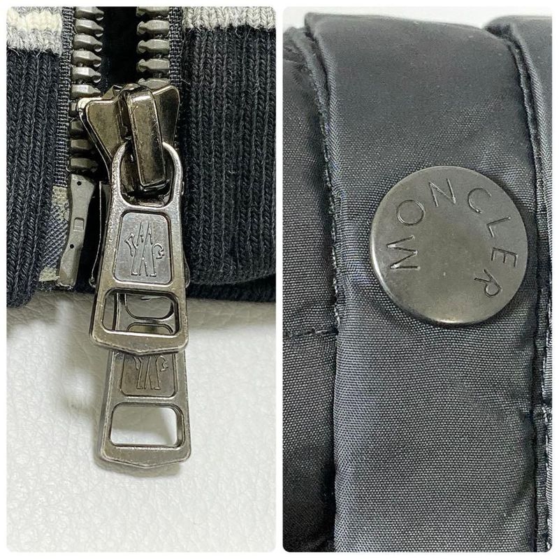 Moncler Down Jacket S Black Zip Up Hoodie