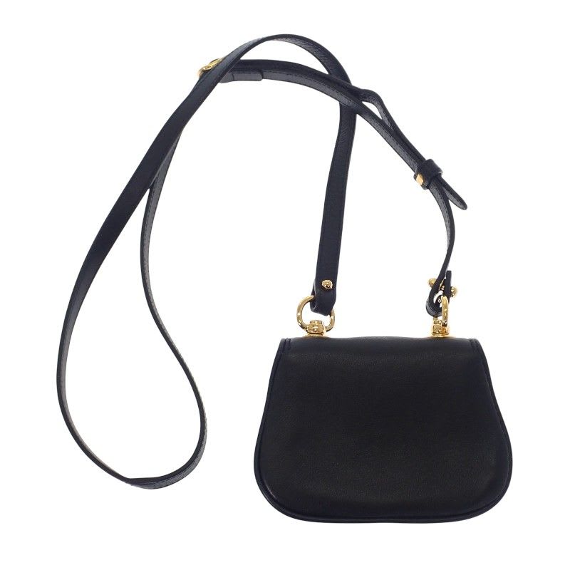 Gucci Blondie Card Case Leather Black Gold Hardware Women's