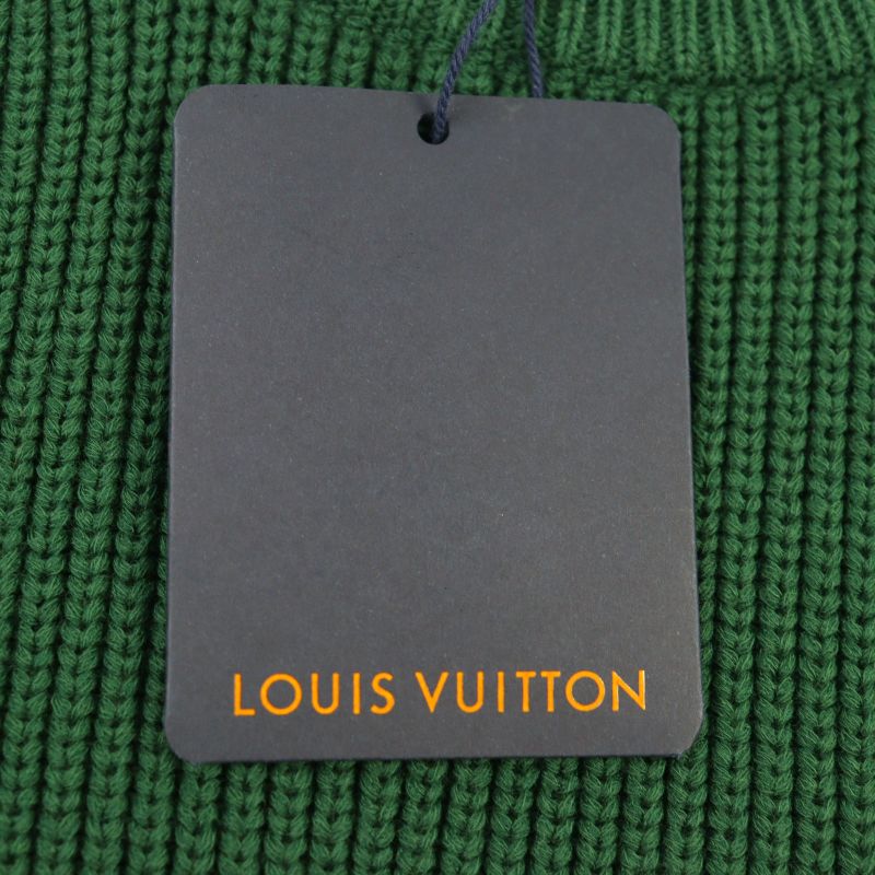 ○louis Vuitton 2021 Hkn67w Logo Embroidery Rasta Color Crew Neck Block Knit