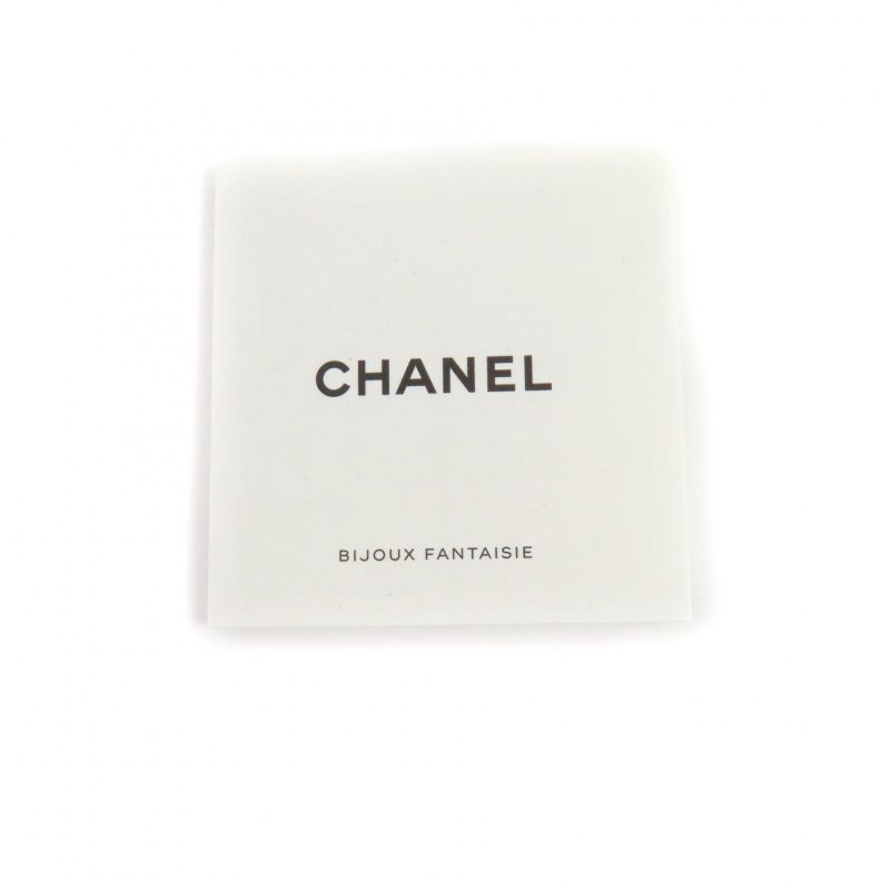 Chanel 2025 B25P Coco Mark Natural Stone Rhinestone Necklace White Pink Silver