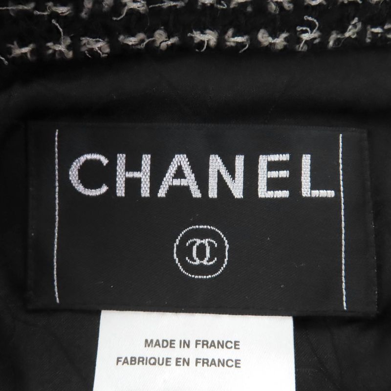 ◇chanel Vintage 03C P20548 P20413 Wool Matelasse Tweed Setup Suit With Coco
