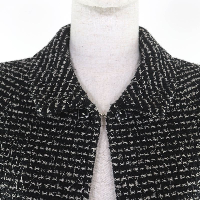 ◇chanel Vintage 03C P20548 P20413 Wool Matelasse Tweed Setup Suit With Coco