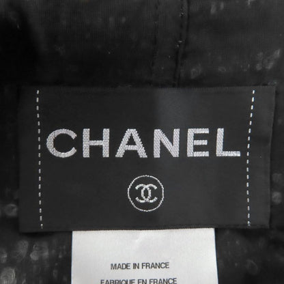 ◇chanel P41820 Wool Alpaca Blend Lining 100% Silk Coco Mark Jacket With Buttons
