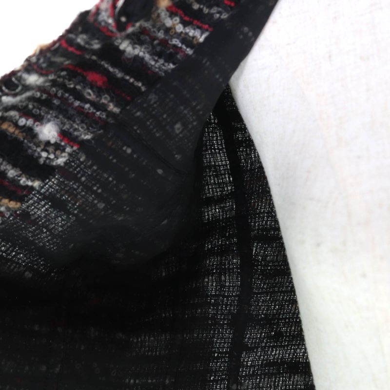 ◇chanel P41820 Wool Alpaca Blend Lining 100% Silk Coco Mark Jacket With Buttons
