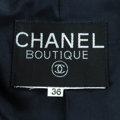 ◇chanel Boutique Vintage Wool 90’s Coco Mark Tweed Suit With Button And Logo