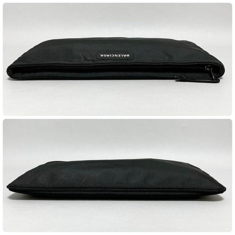 Balenciaga Explorer Logo Clutch Black