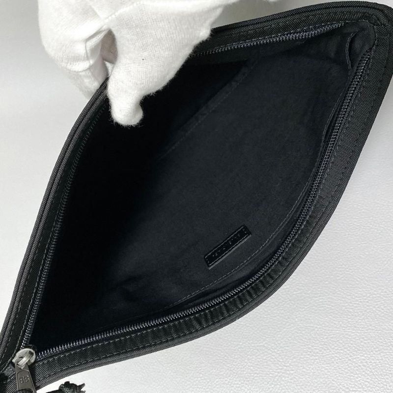 Balenciaga Explorer Logo Clutch Black