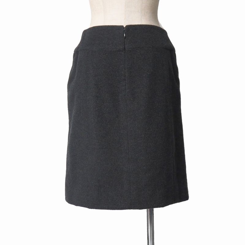 Chanel Vintage Skirt 38 CC Logo Button