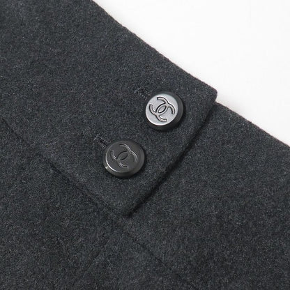 Chanel Vintage Skirt 38 CC Logo Button