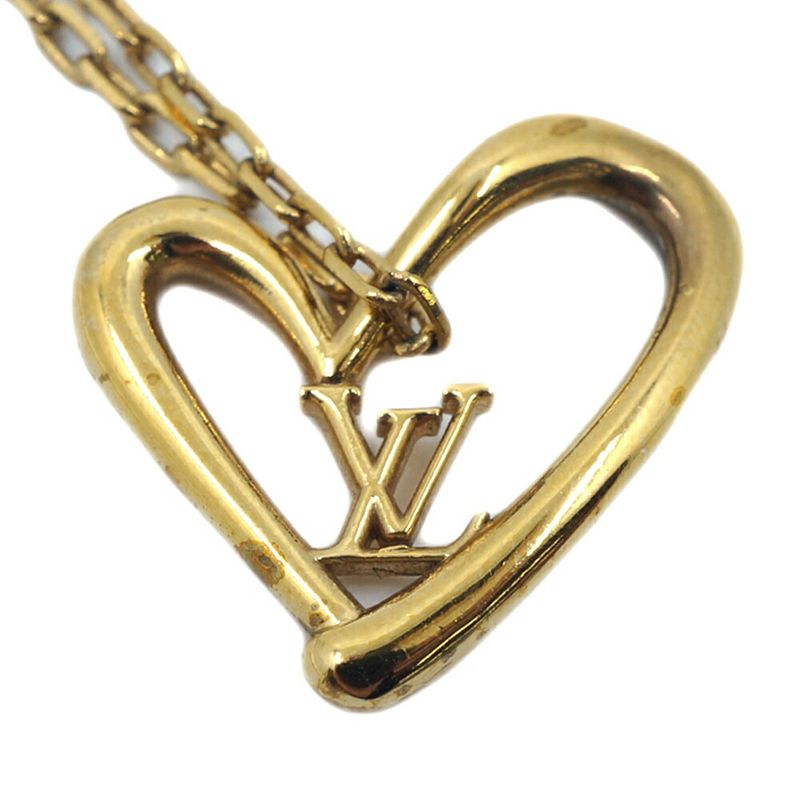 Louis Vuitton M00465 Collier Heart Foreign Love Necklace Gold Approx