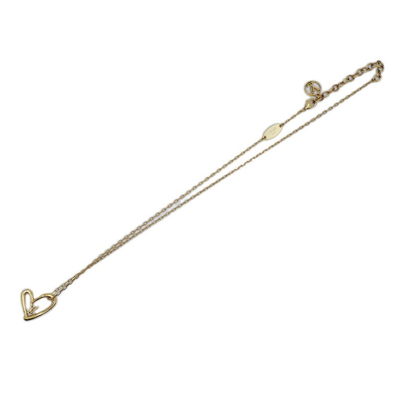Louis Vuitton M00465 Collier Heart Foreign Love Necklace Gold Approx