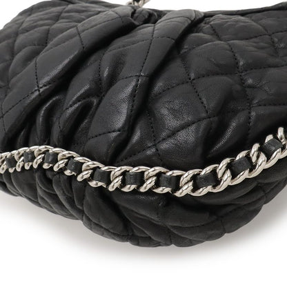 Chanel Matelasse Luxury Chain Around Chain Shoulder Lambskin Leather Black
