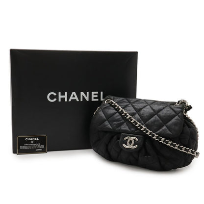 Chanel Matelasse Luxury Chain Around Chain Shoulder Lambskin Leather Black