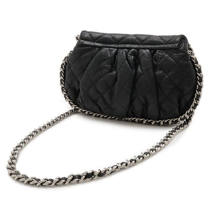 Chanel Matelasse Luxury Chain Around Chain Shoulder Lambskin Leather Black