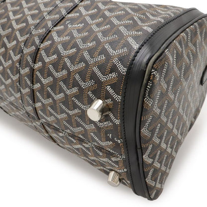 Goyard Croisjour 40 Handbag Mini Boston Bag Herringbone Pattern PVC Black Brown