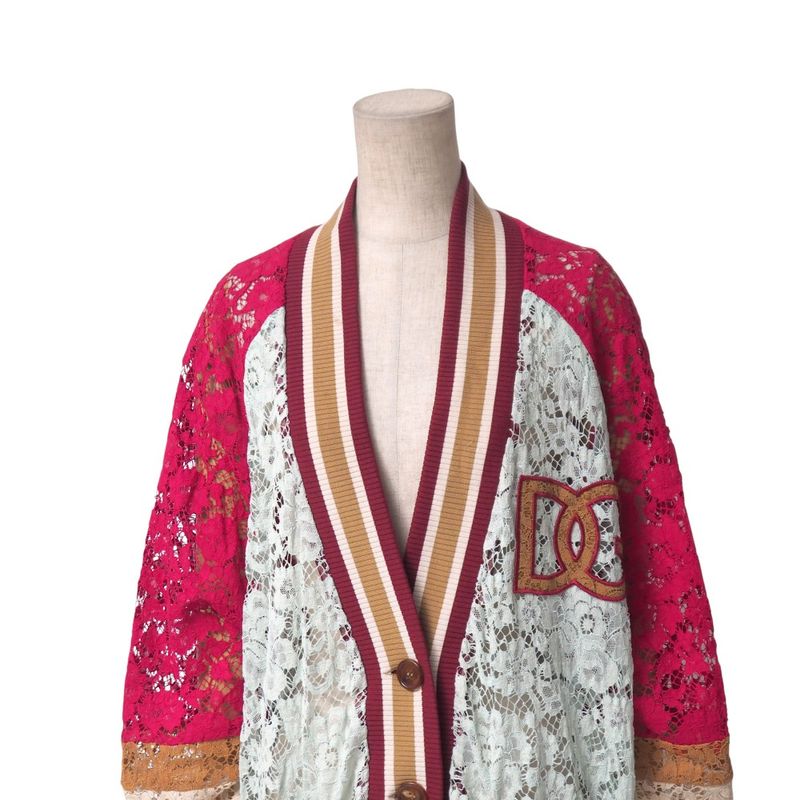 Dolce & Gabbana Cardigan 38 Long DG Logo Lace
