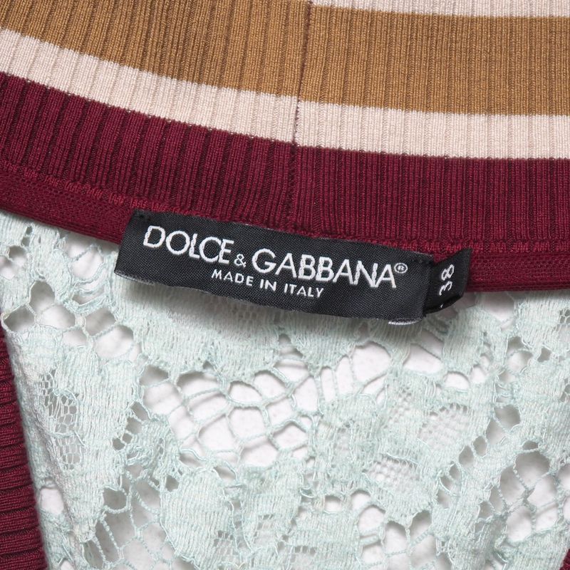 Dolce & Gabbana Cardigan 38 Long DG Logo Lace