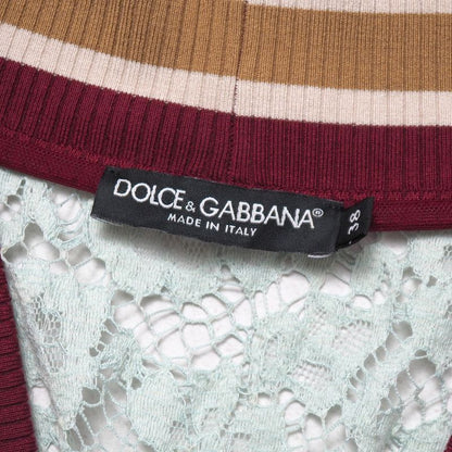 Dolce & Gabbana Cardigan 38 Long DG Logo Lace